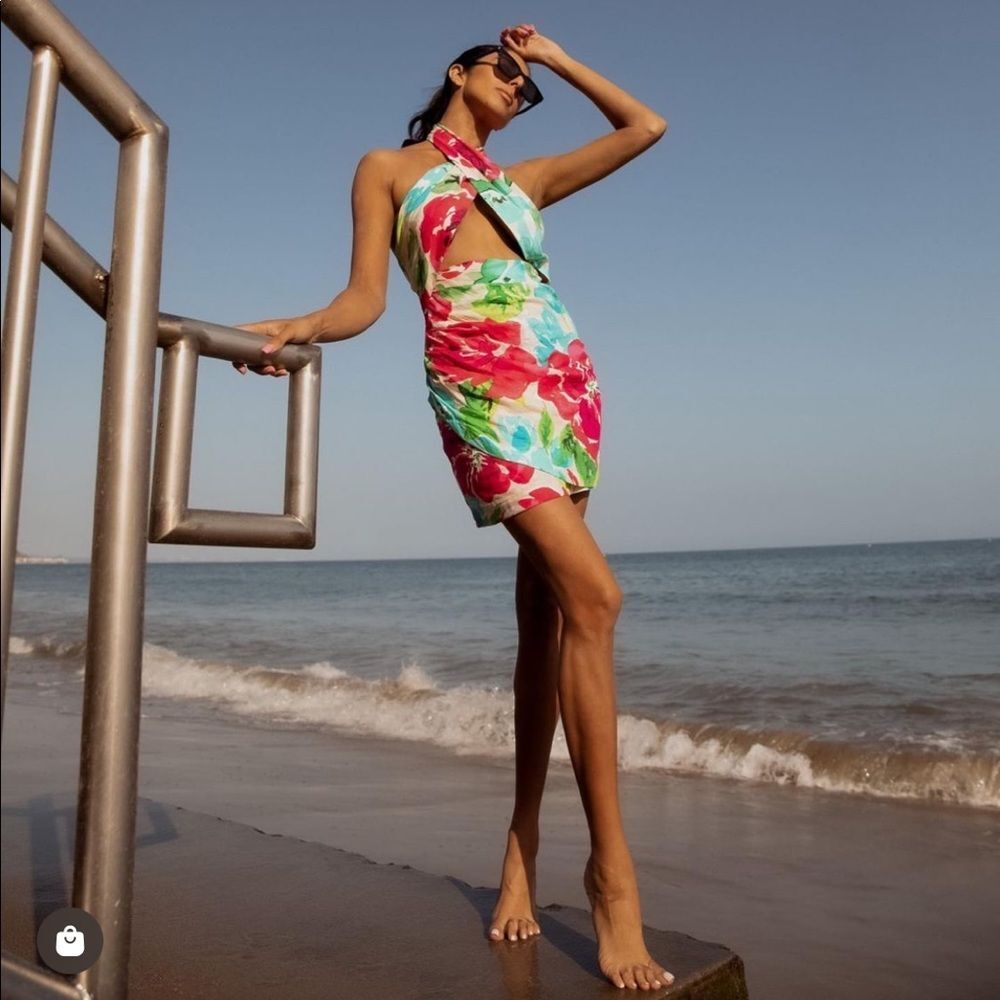 ZARA FLORAL PRINT DRESS - Picture 2 of 13